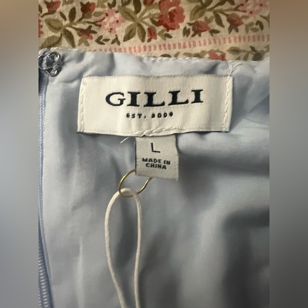 Landry Kate / GILLI Monroe Mini Dress Blue & White Striped Side Bow Ties Large - Picture 10 of 16